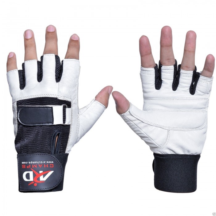 white weight lifting gloves